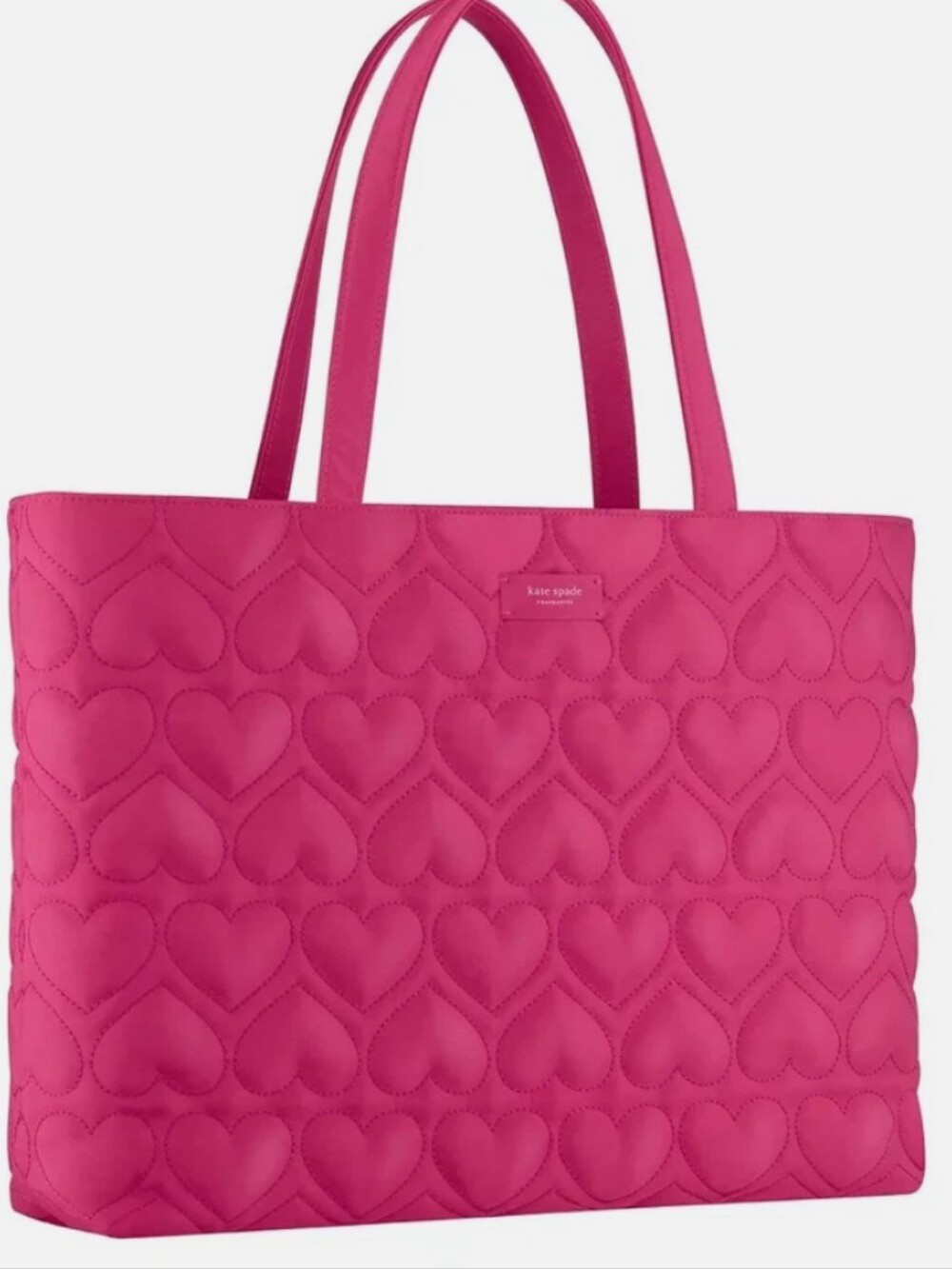 kate spade New York Pink Quilted Heart Tote
